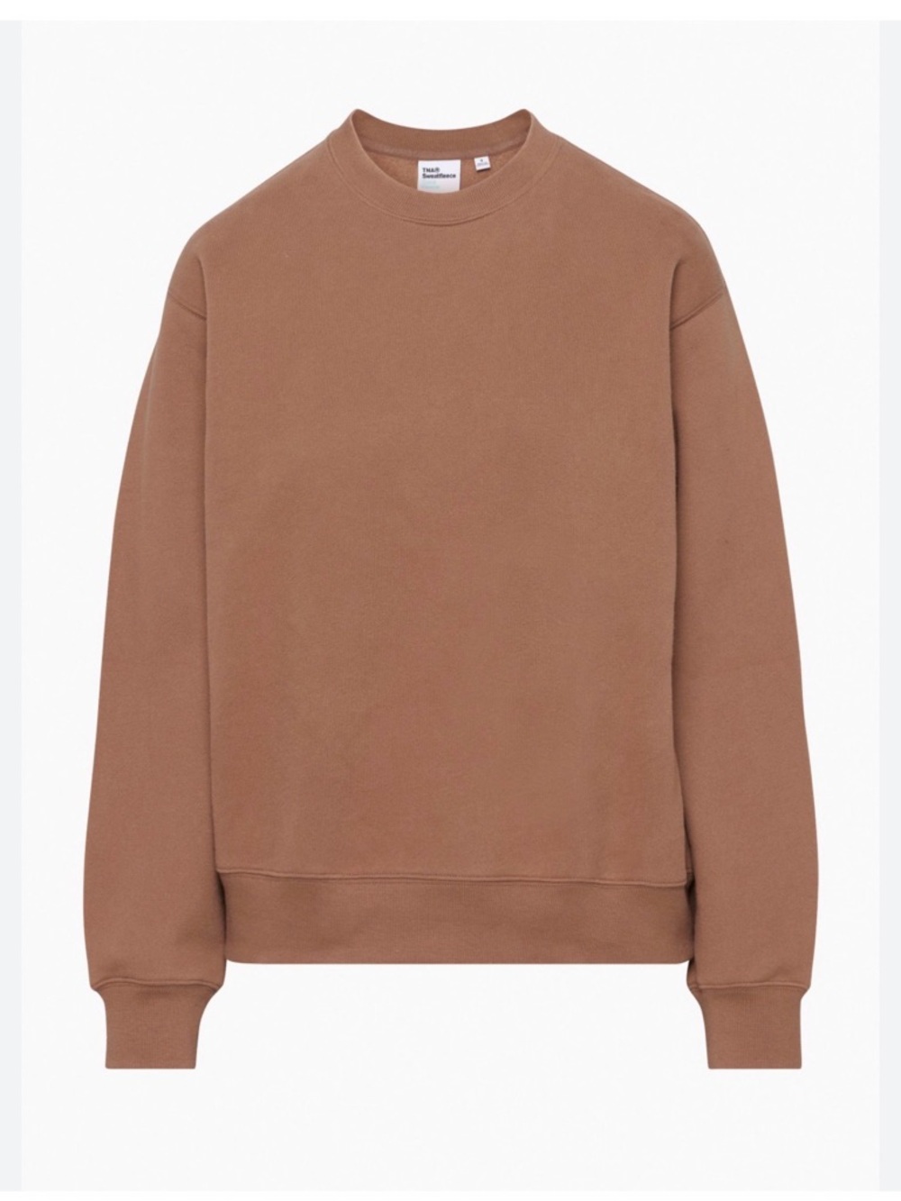 Aritzia TNA Cozy Fleece Perfect Sweatshirt Crewneck Brown Relaxed Boyfriend Fit